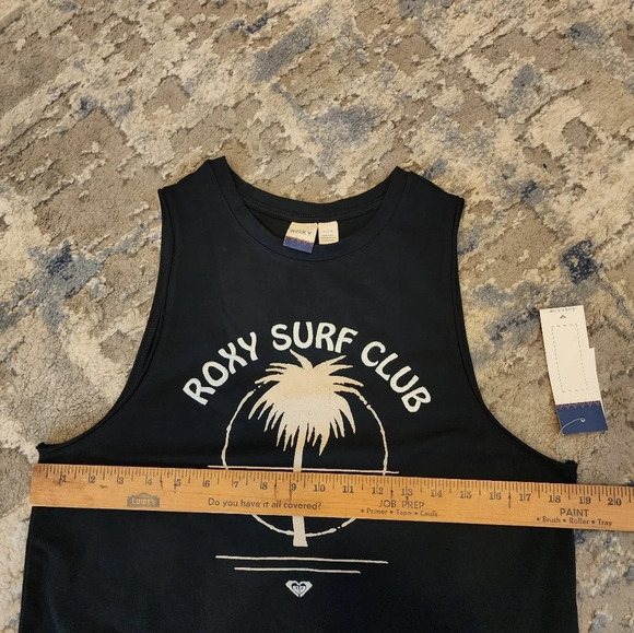 NWT Roxy Black Embroidered sleeves Sleeveless Tee midi dress. Size Large - Picture 16 of 16
